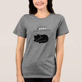 Aangepast Grappig Ik Werd Wakker Kat Introvert Vro Tri-Blend Shirt