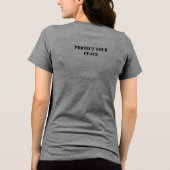Aangepast Grappig Ik Werd Wakker Kat Introvert Vro Tri-Blend Shirt (Achterkant)