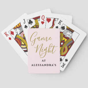 Aangepast Grappig Minimalistisch Pastelroze Spelle Pokerkaarten