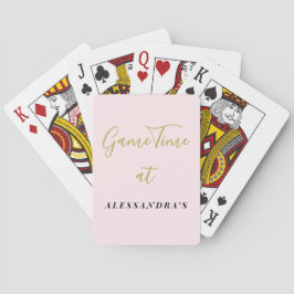 Aangepast Grappig Pastel Roze Goud Minimalistisch  Pokerkaarten