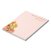 Aangepast Grappig Retro Inspirerend Aquarel Bloemm Notitieblok (Linkerzijde)