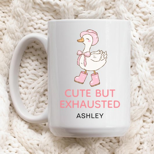 Aangepast grappig vermoeid verpleegster mok cadeau