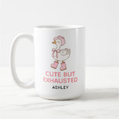 Aangepast grappig vermoeid verpleegster mok cadeau (Links)