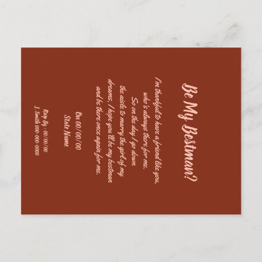 Aangepast grappige gromkat... mijn beste man uitnodiging briefkaart (Achterkant)