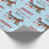 Aangepast grappige kerstdieren — kerstmandieten cadeaupapier (Hoek)