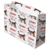 Aangepast grappige kerstdieren — kerstmandieten groot cadeauzakje (Achterkant Gekanteld)