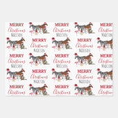 Aangepast grappige kerstdieren — kerstmandieten inpakpapier vel (Voorkant)