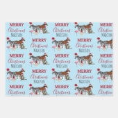 Aangepast grappige kerstdieren — kerstmandieten inpakpapier vel (Voorkant)