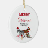 Aangepast grappige kerstdieren — kerstmandieten keramisch ornament (Rechts)