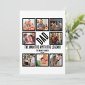 Aangepast grappige Vaderdag cadeau voor papa 8 fot Feestdagenkaart (Staand voorkant)