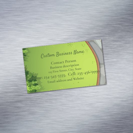 Aangepast graslandschap magnetisch visitekaartje (Voorbeeld)