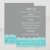 Aangepast grijs bij Zee nautisch menu (Voorkant / Achterkant)