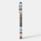 Aangepast grijs blauw tapes bruine Waterverf Strip iPhone Hoesje (Linkerkant)