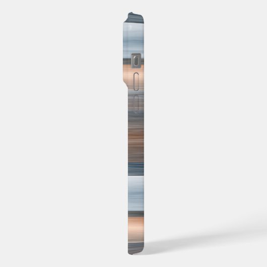 Aangepast grijs blauw tapes bruine Waterverf Strip iPhone Hoesje (Linkerkant)