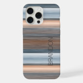 Aangepast grijs blauw tapes bruine Waterverf Strip iPhone Hoesje (Achterkant)