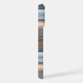 Aangepast grijs blauw tapes bruine Waterverf Strip iPhone Hoesje (Rechterkant)