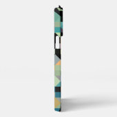 Aangepast grijs Blauwgroen blauw Aqua Green Black  iPhone Hoesje (Rechterkant)