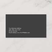 Aangepast grijs elegant stijlvol Visitekaartje (Achterkant)