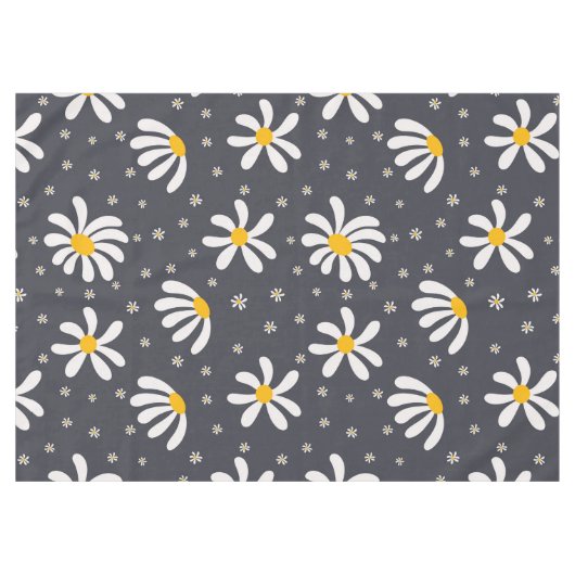 Aangepast grijs en witte dagen Floral Tablecloth Tafelkleed (Voorkant (Horizontaal))