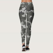 Aangepast grijs en zwart Camo Leggings (Achterkant)