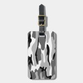 Aangepast grijs en zwart camouflage Bagagelabel (Voorkant verticaal)