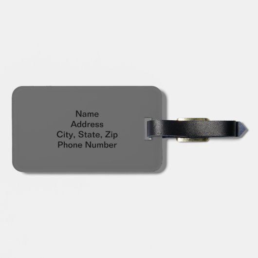 Aangepast grijs en zwart camouflage Bagagelabel (Achterkant horizontaal)