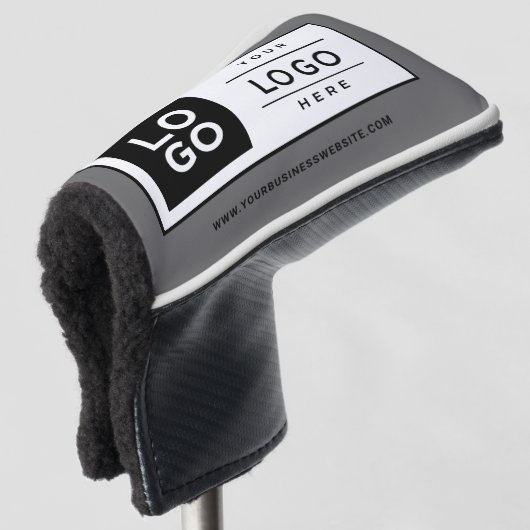 Aangepast grijs merk voor Logo Golfheadcover (3/4 voorkant)