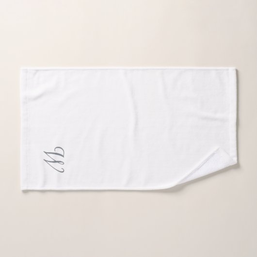 Aangepast grijs monogrammed-handdoeken bad handdoek (Handdoek)