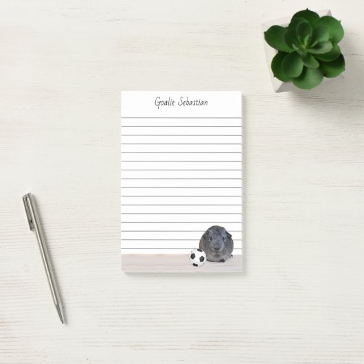 Aangepast grijs parelpitje Voetbal gelijnd Post-it® Notes (Kantoor)