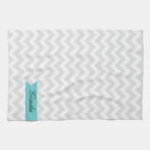 Aangepast grijs ZigZag Kitchen Towel Theedoek (Horizontaal)