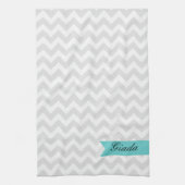 Aangepast grijs ZigZag Kitchen Towel Theedoek (Verticaal)