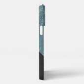 Aangepast grijs zwart marmer op afbeelding Blauwgr iPhone Hoesje (Rechterkant)
