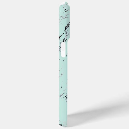 Aangepast grijs zwart marmerpatroon op mint Green Case-Mate iPhone Case (Achterkant / Rechts)