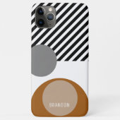 Aangepast grijs zwart-wit witte cirkels Kunstpatro Case-Mate iPhone Case (Achterkant)