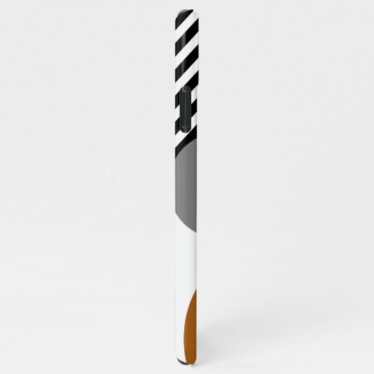 Aangepast grijs zwart-wit witte cirkels Kunstpatro iPhone Hoesje (Rechterkant)