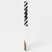 Aangepast grijs zwart-wit witte cirkels Kunstpatro iPhone Hoesje (Linkerkant)