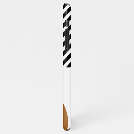 Aangepast grijs zwart-wit witte cirkels Kunstpatro iPhone Hoesje (Linkerkant)