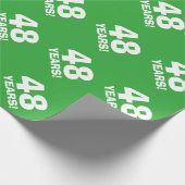 Aangepast groen 48e verpakkingspapier op jaardag cadeaupapier (Hoek)