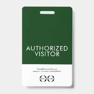 Aangepast groen autorisatiebezoekersbadge met logo badge
