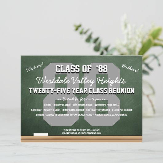 Aangepast groen basisschoolbord kaart (Staand voorkant)