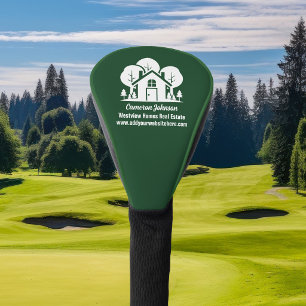 Aangepast groen bos huis makelaarskantoor golfheadcover