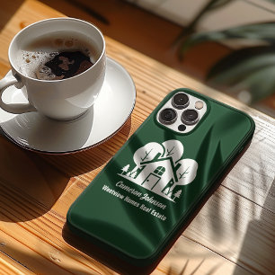 Aangepast Groen Bos Huis Vastgoedbedrijf iPhone 16 Hoesje
