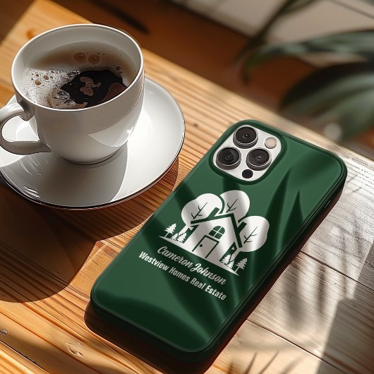 Aangepast Groen Bos Huis Vastgoedbedrijf Case-Mate iPhone Case