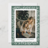 Aangepast groen bos met kerstmis feestdagenkaart (Voorkant)