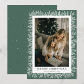Aangepast groen bos met kerstmis feestdagenkaart (Voorkant / Achterkant)