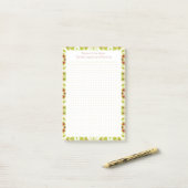 Aangepast Groen Bruin Dot Grid Garden Indeling Pla Post-it® Notes (Op bureau)