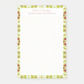 Aangepast Groen Bruin Dot Grid Garden Indeling Pla Post-it® Notes (Voorkant)