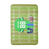 Aangepast groen en blauw Football Jersey op het ve Badmat (Voorkant Verticaal)