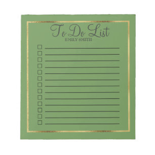 Aangepast groen en goud om Notitieblok te doen