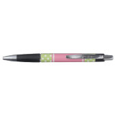 Aangepast groen en roze polka stippen patroon pen (Achterkant)